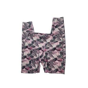 JOYLAB Leaf Print‎ Pink Green Women's Small Leggings